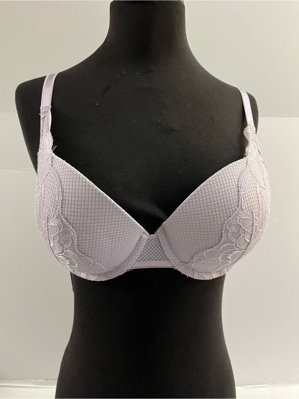 Auden Light Lavender Lace-Trim Push-Up Bra
